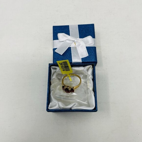 KARIS Collection Mozambique Garnet Size 7 ION Plated 18K YG Brass Ring 5091 - Picture 5 of 6